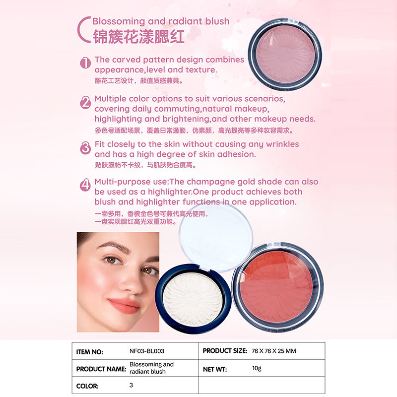 Blossoming and radiant blush