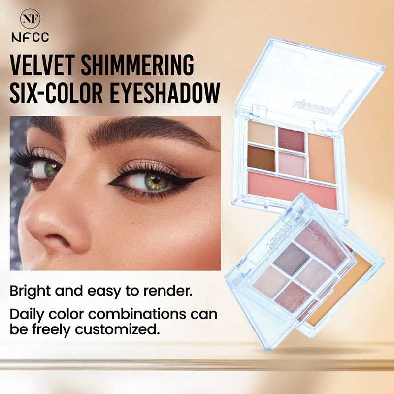 Velvet Shimmering Six-Color Eyeshadow