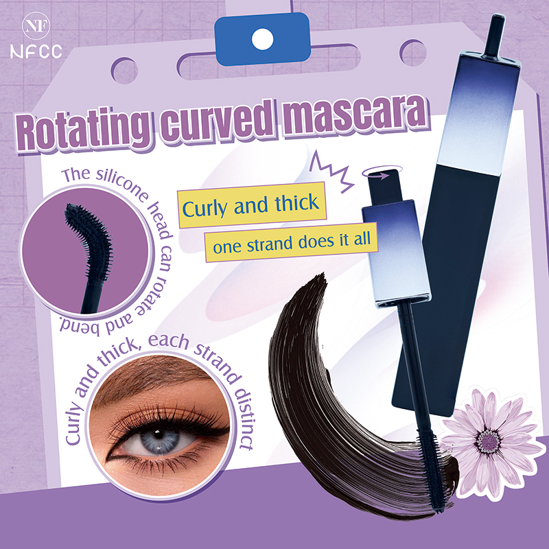 Rotating curved mascara